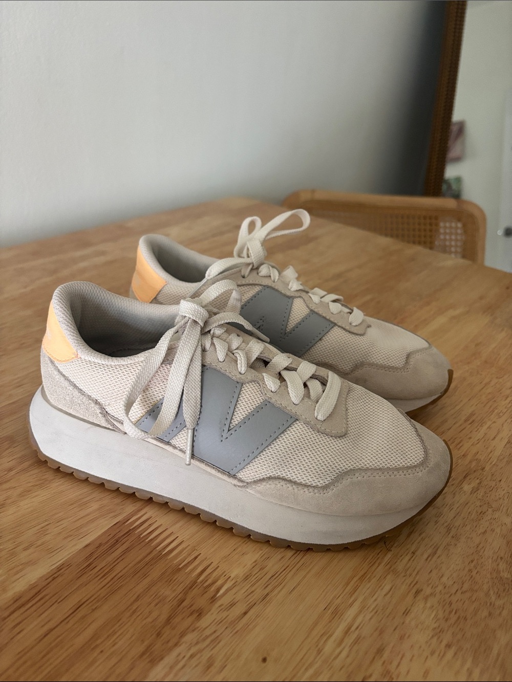 New Balance Beige & Gray Women's Fashion Sneakers - Lightweight Casual Shoes